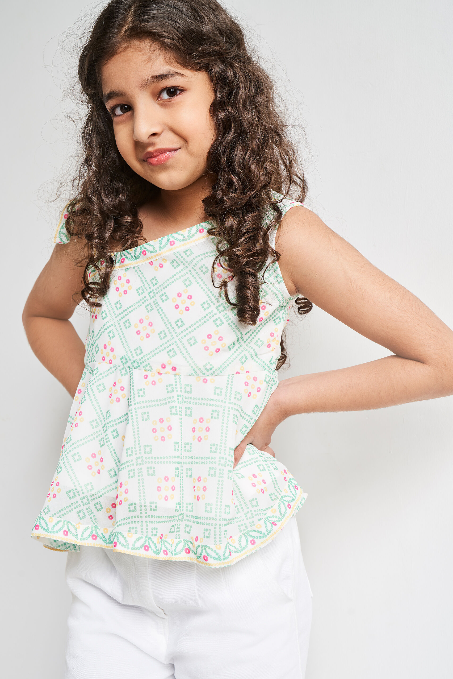 White Sleeveless Flared Top, White, image 4